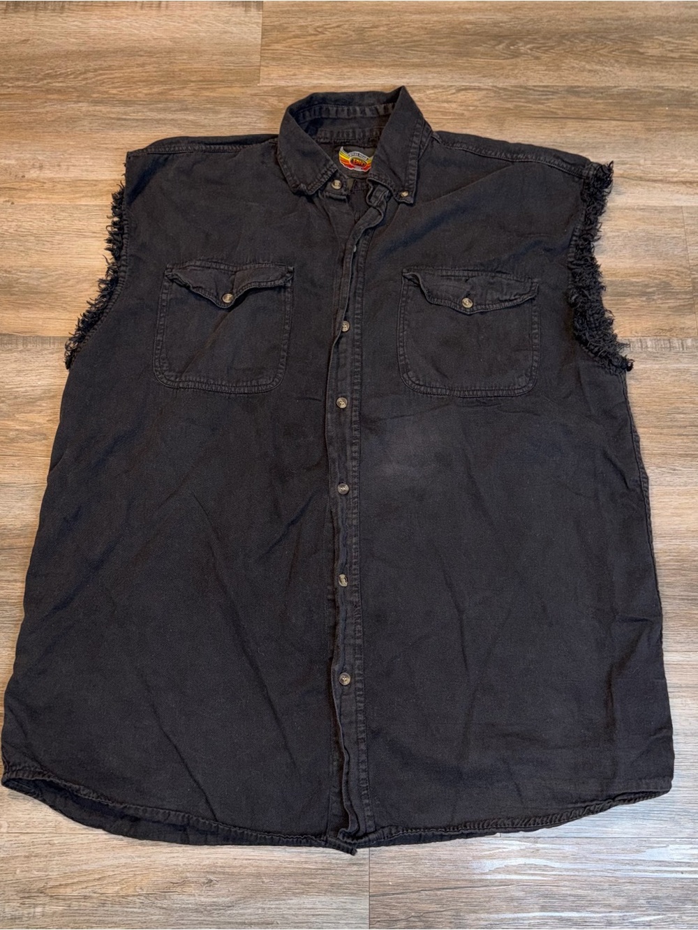 Biker Wear USA Brand Shirt Mens 2X-Large Black Sleeveless Motorcycle On Back